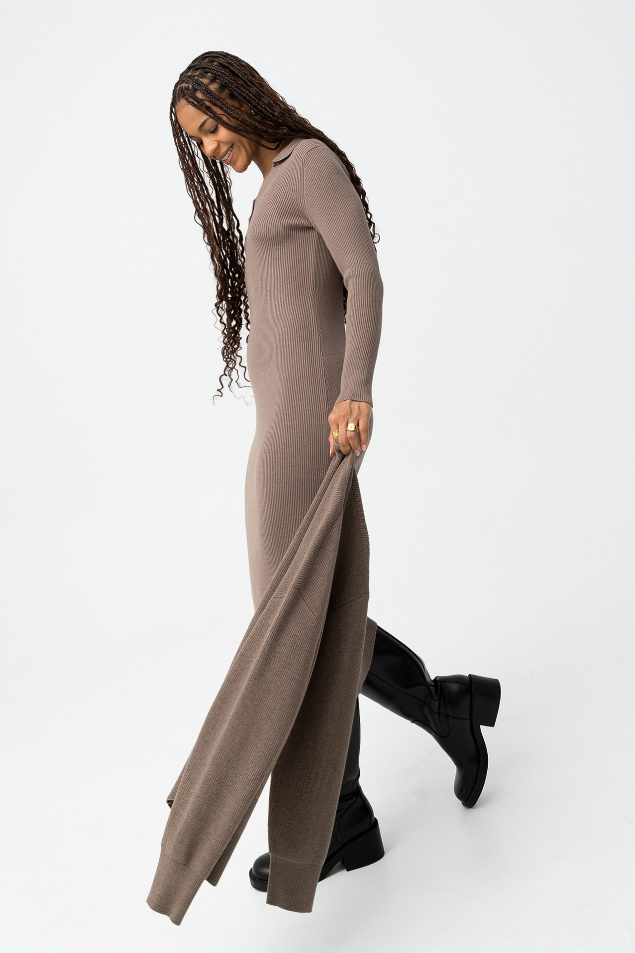 Super Slim Fit Ribbed Dress