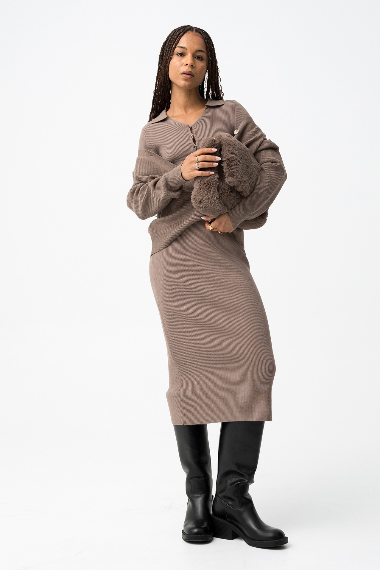 Super Slim Fit Ribbed Dress