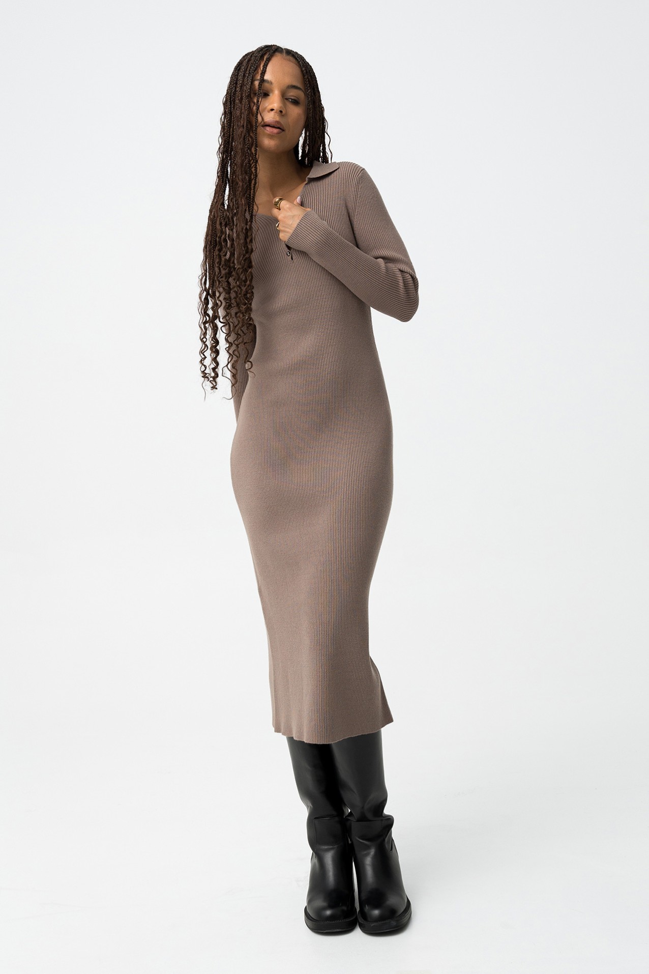 Super Slim Fit Ribbed Dress