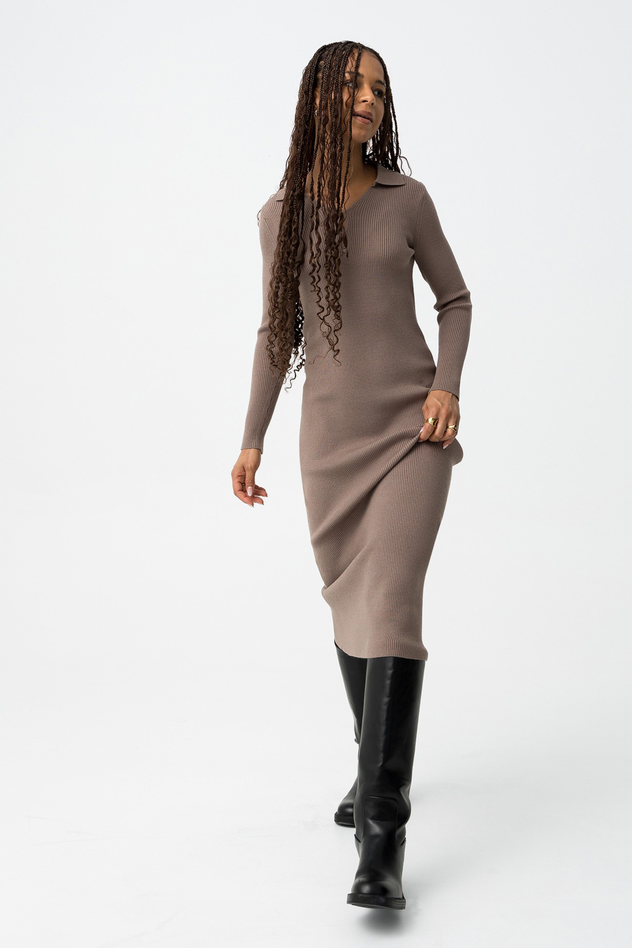 Super Slim Fit Ribbed Dress