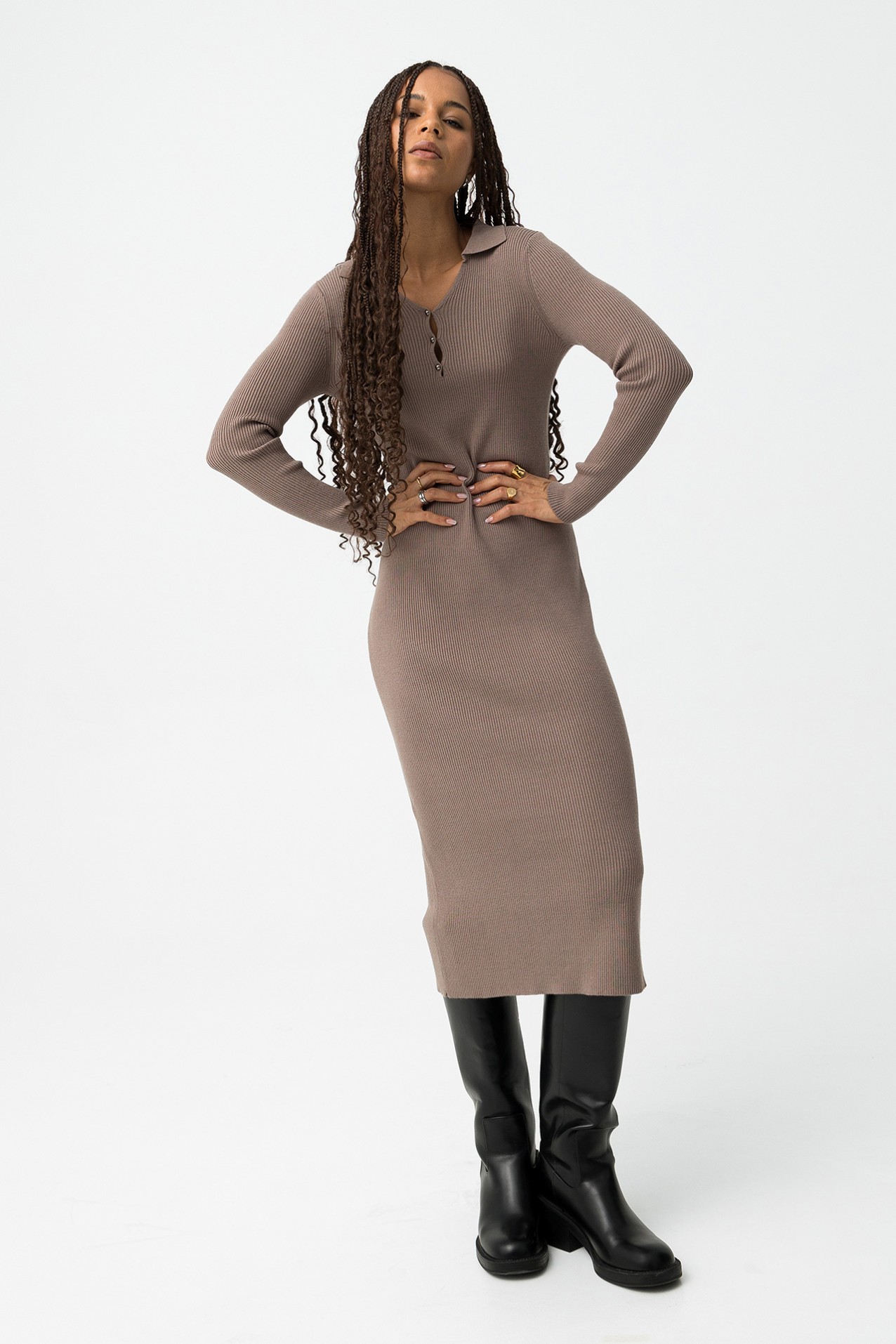 Super Slim Fit Ribbed Dress