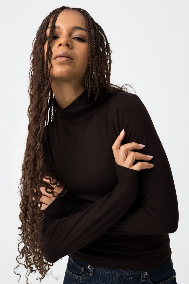 Dark Brown Long Sleeve Tee