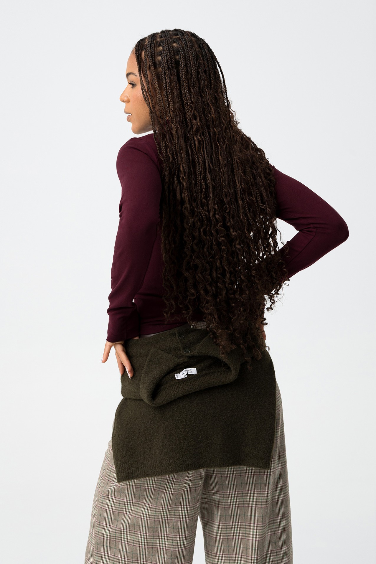 Camiseta ajustada burdeos