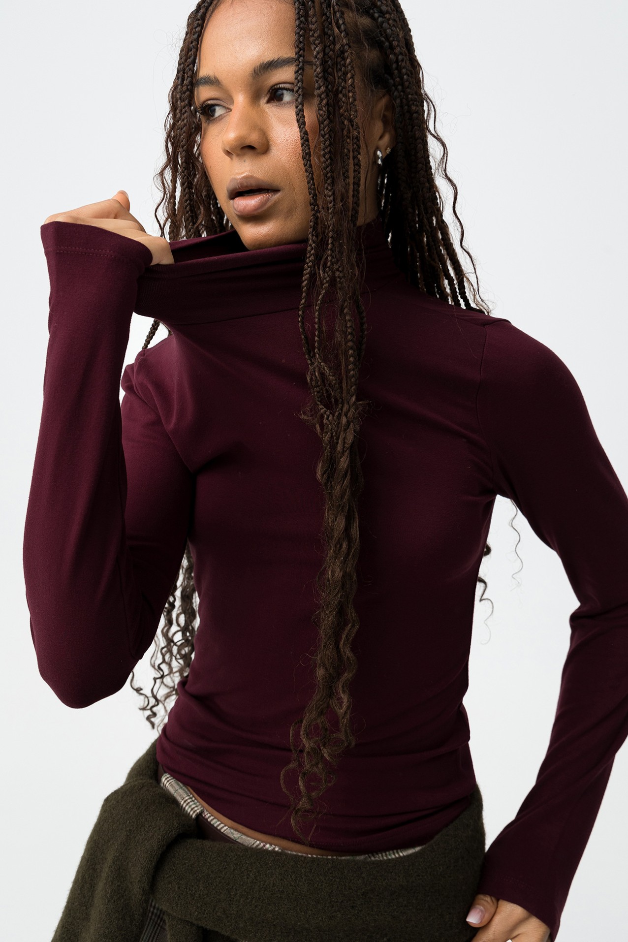 Camiseta ajustada burdeos