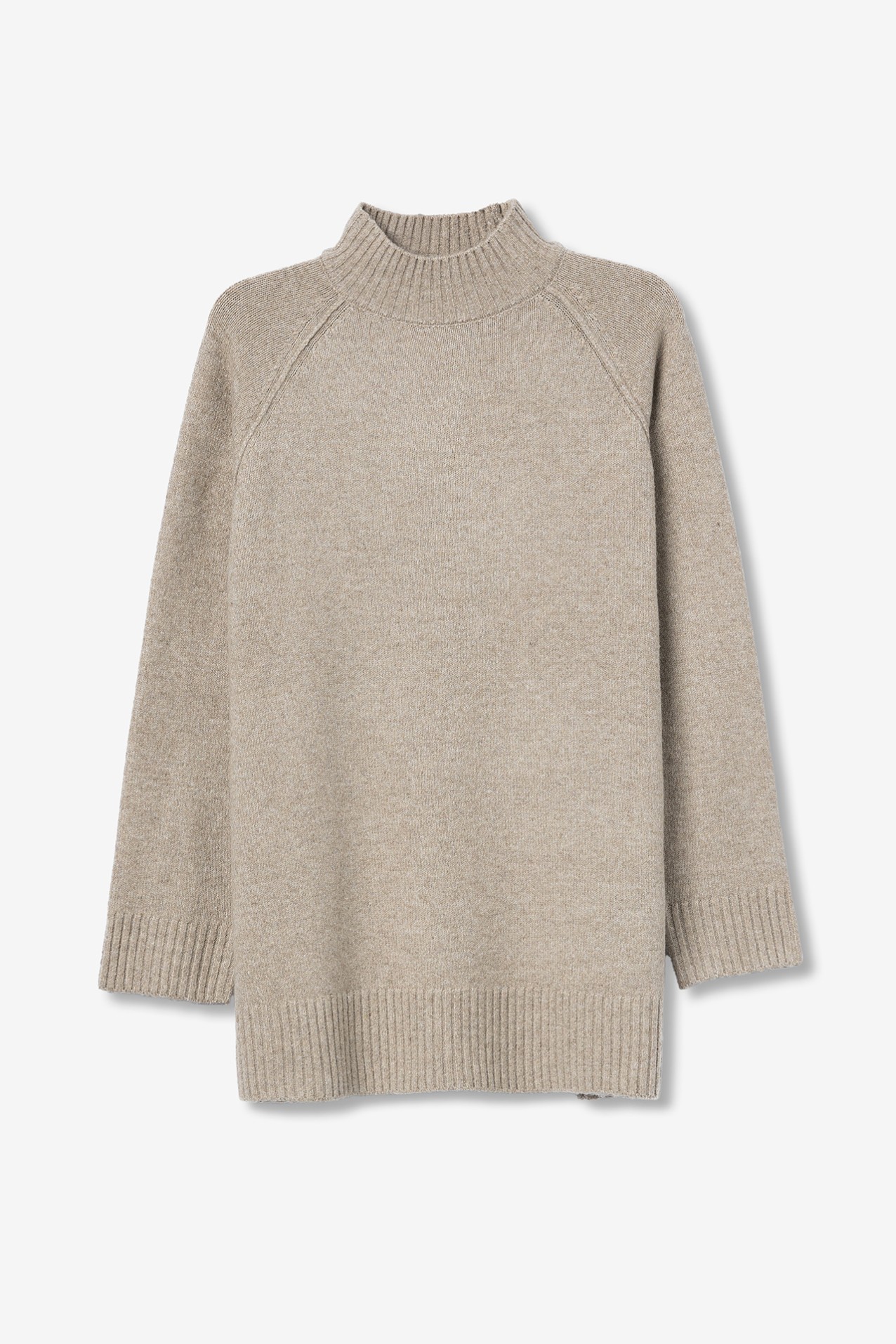 Camisola oversize tricot beige
