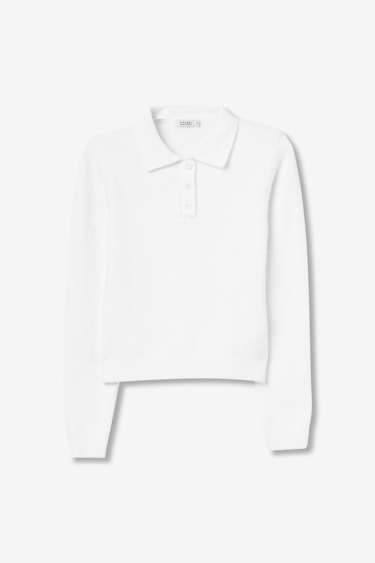 White Slim Knit Sweater