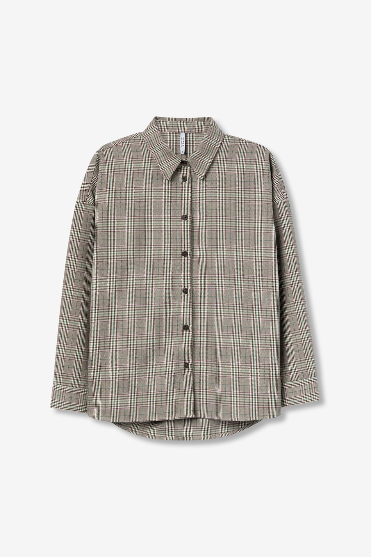 Camisa Oversize Xadrez Bege