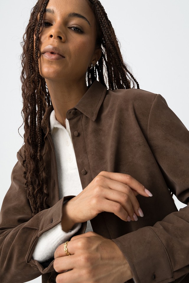 Brown Long Sleeve Shirt