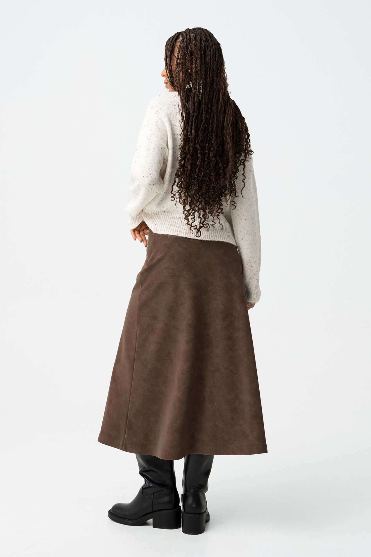 Brown Midi Skirt