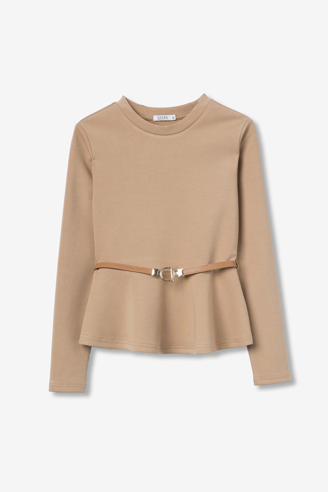 Camiseta Beige con Cinturn