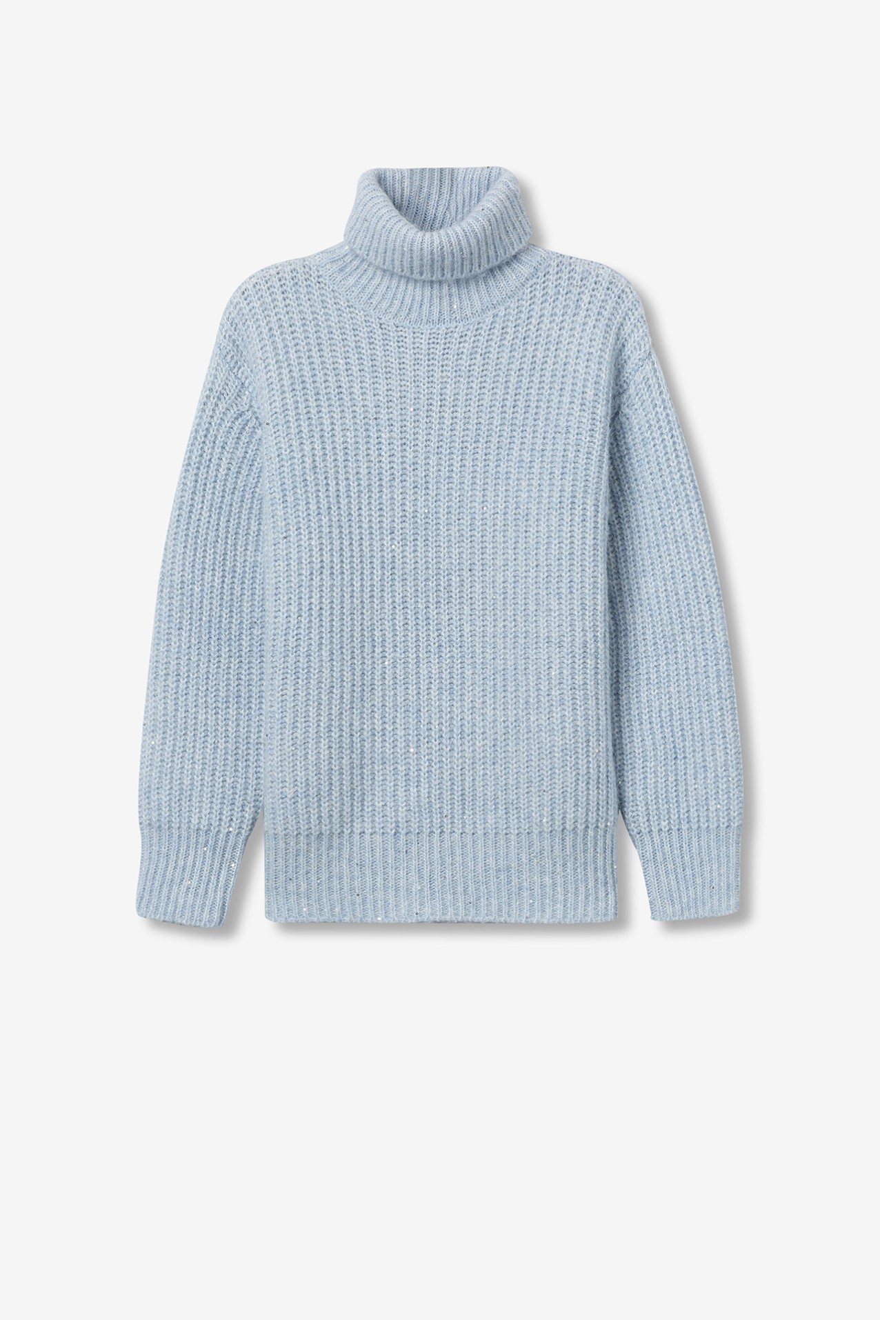 High Neck Sweater with Wool