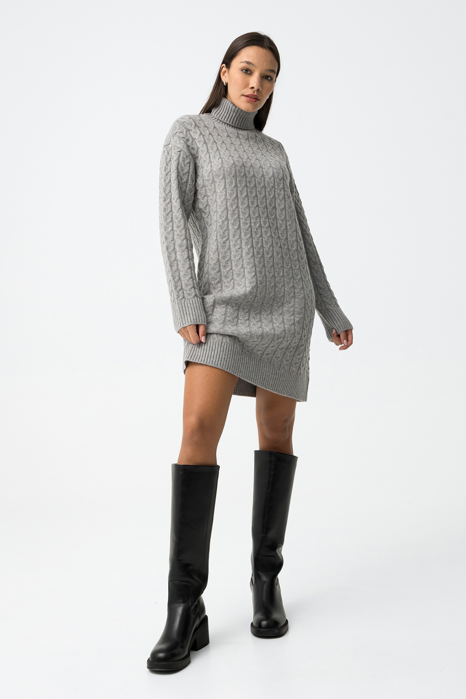 Cable knit dress