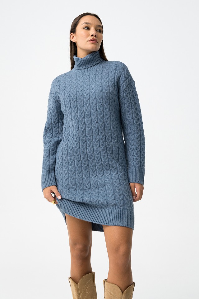 Cable knit dress