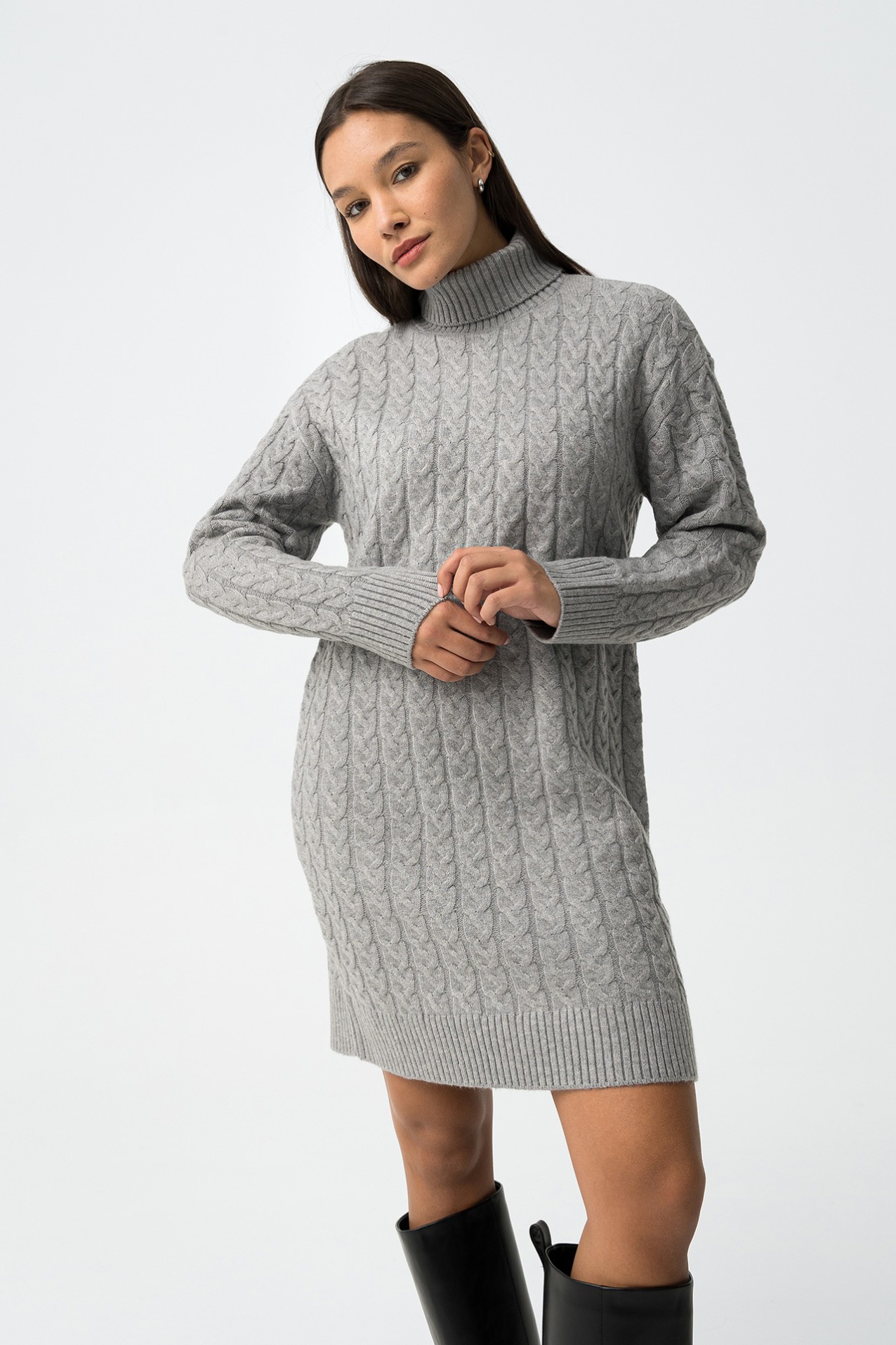 Cable knit dress