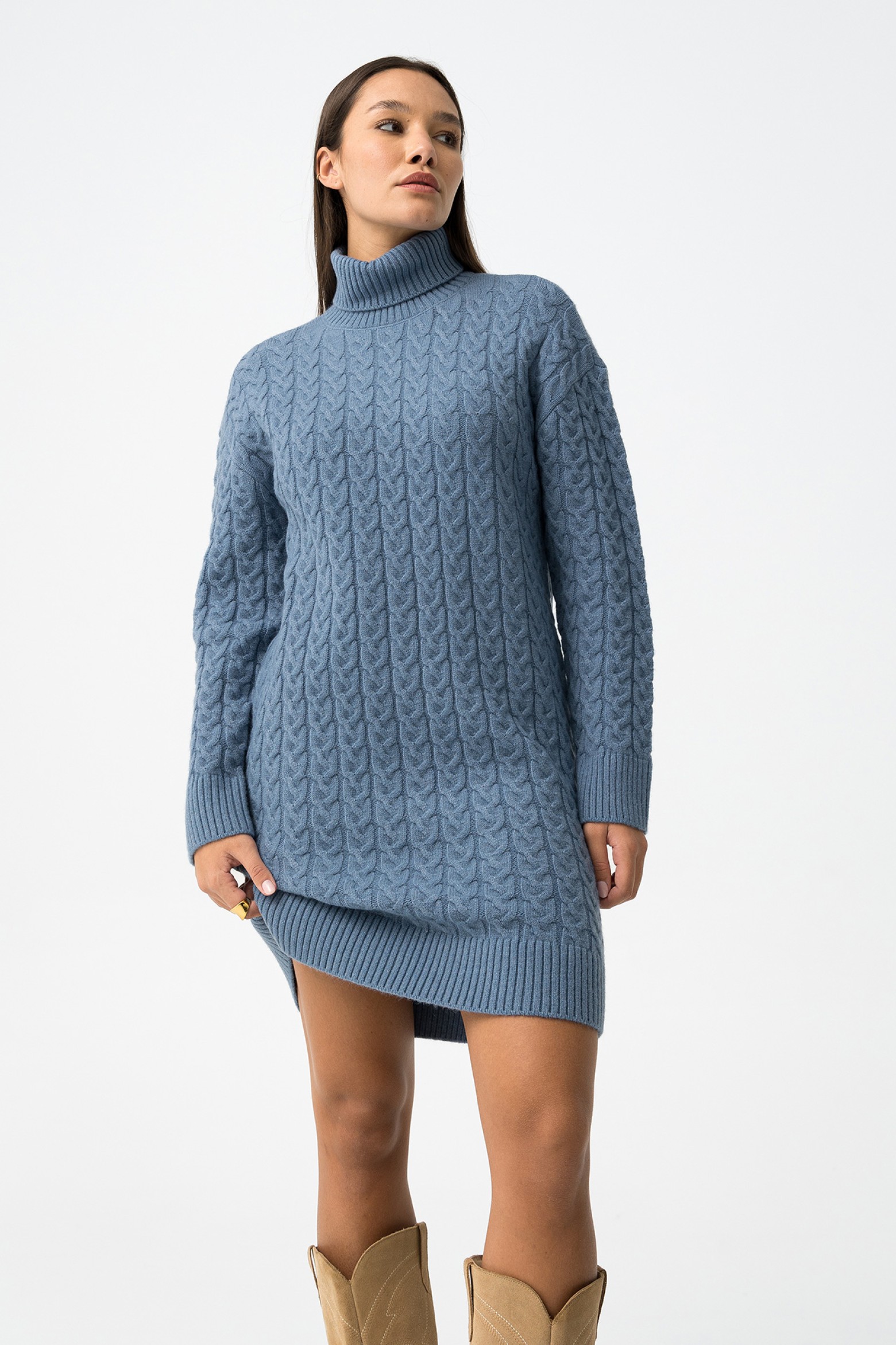 Cable knit dress