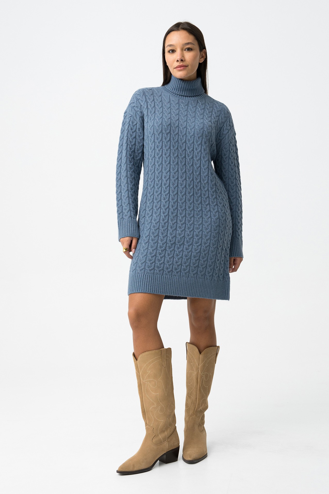 Cable knit dress