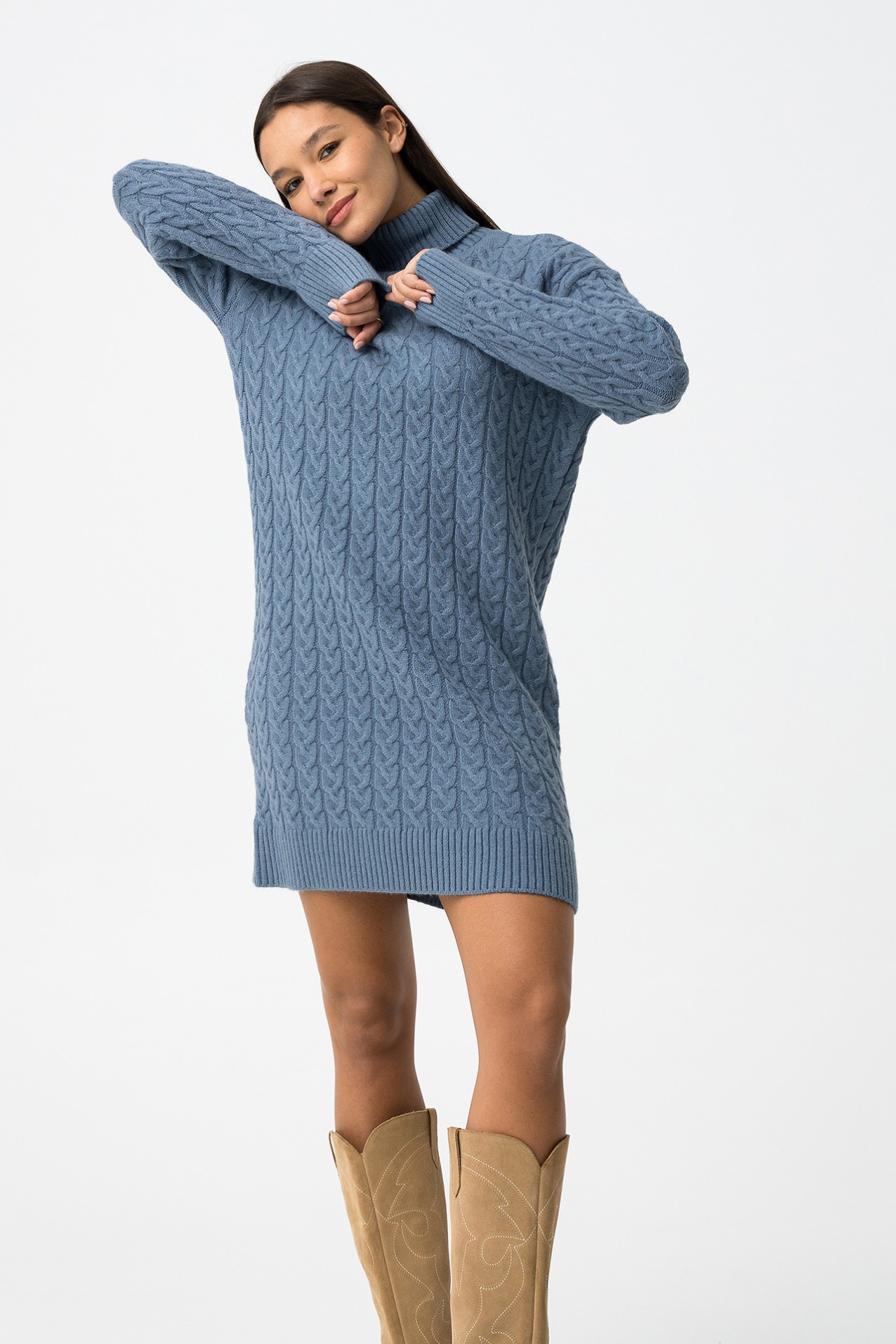 Cable knit dress