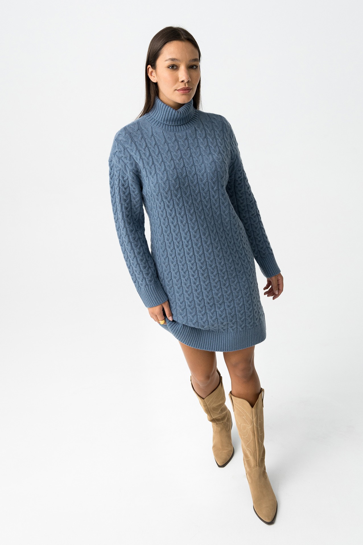 Cable knit dress