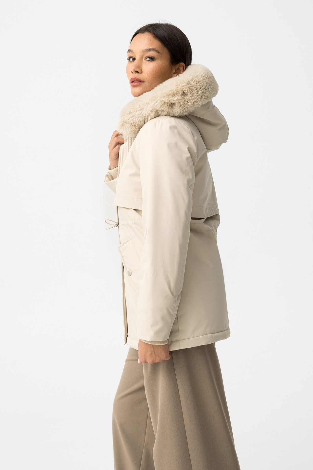 Water-Resistant Quilted Coat