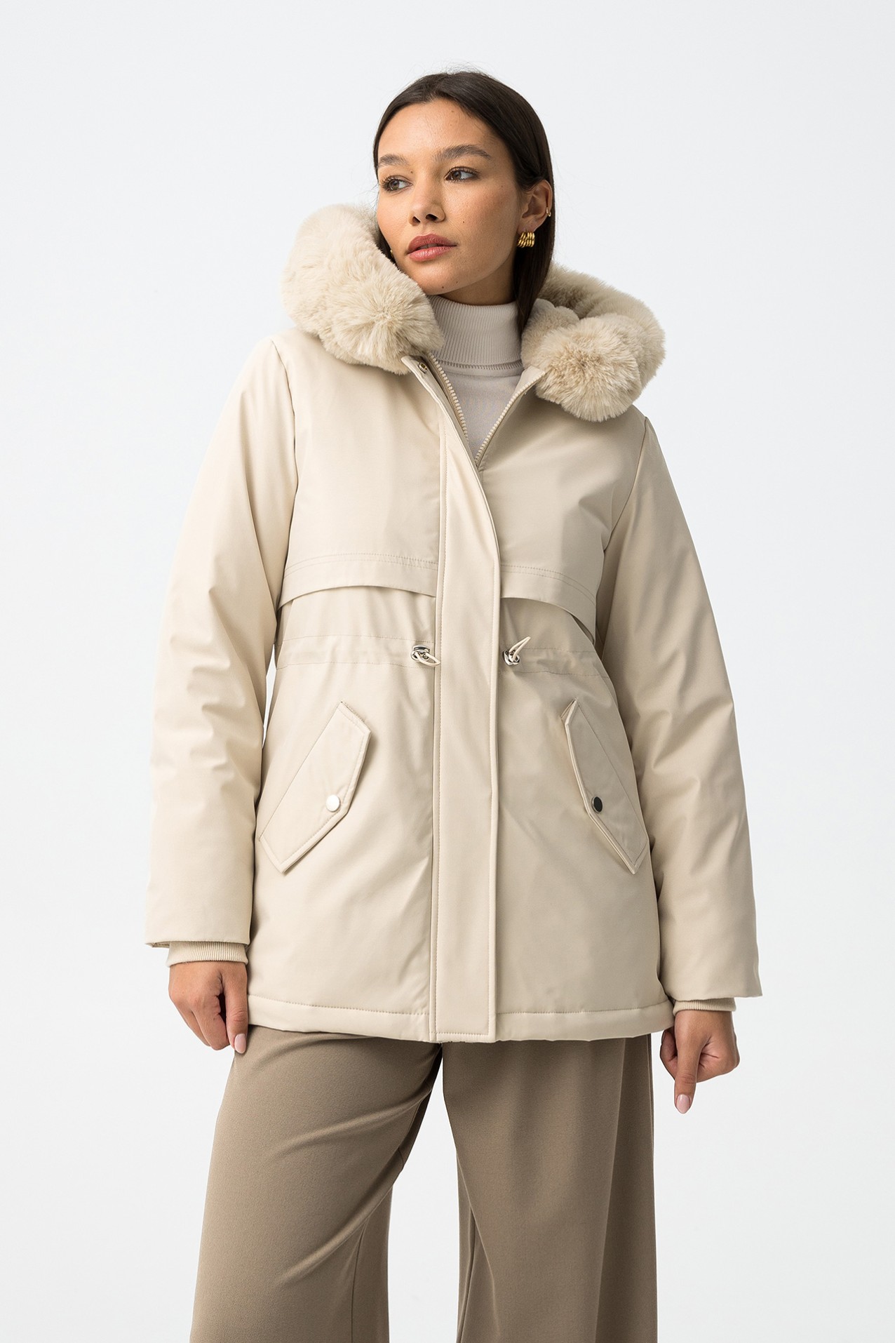 Water-Resistant Quilted Coat