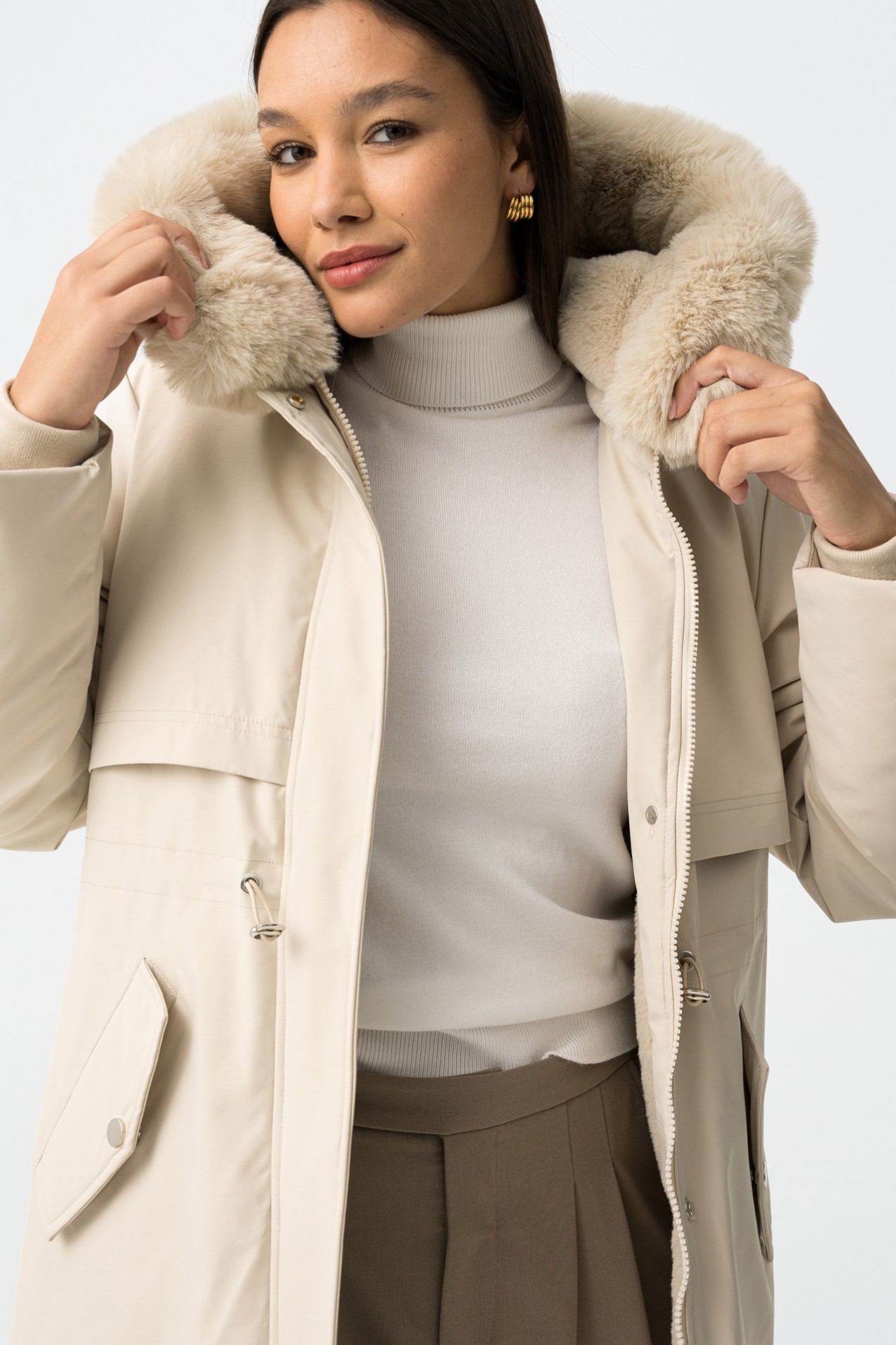 Water-Resistant Quilted Coat