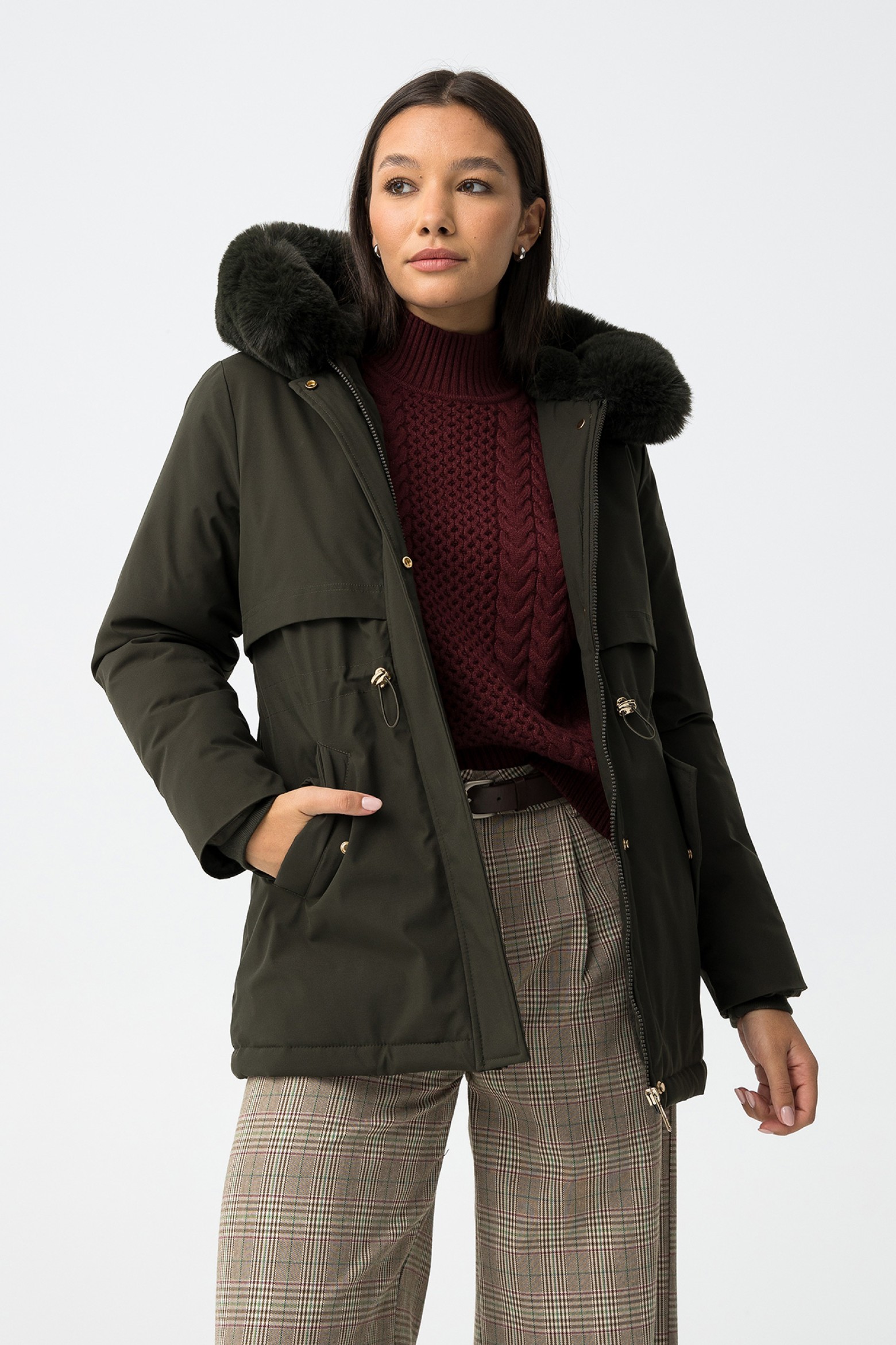 Water-Resistant Quilted Coat