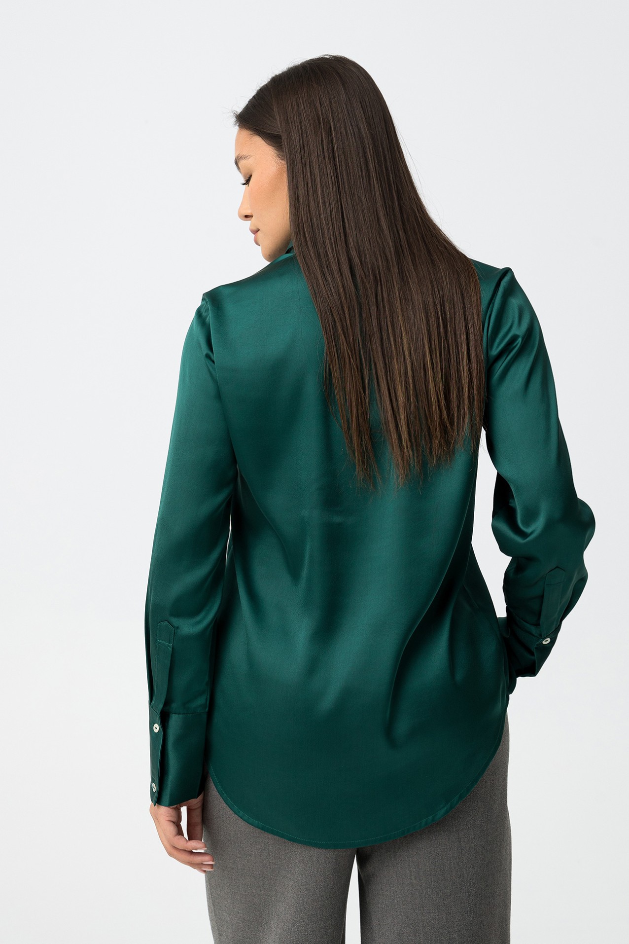 Plain Satin Shirt