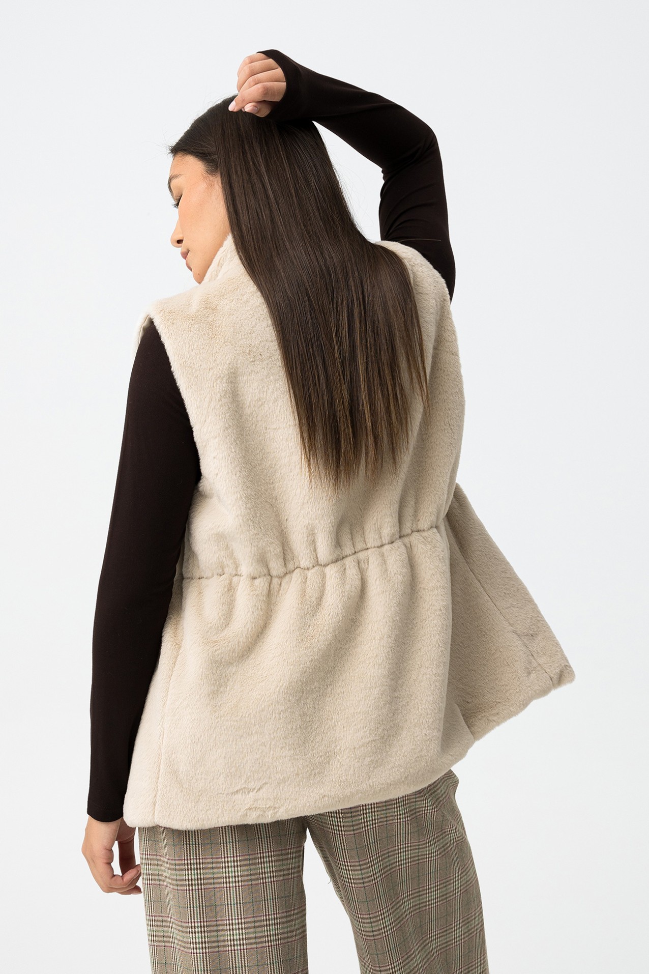 Beige Relaxed Fit Vest