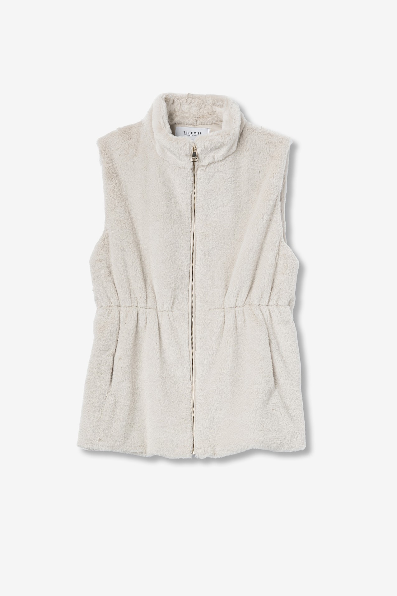 Beige Relaxed Fit Vest