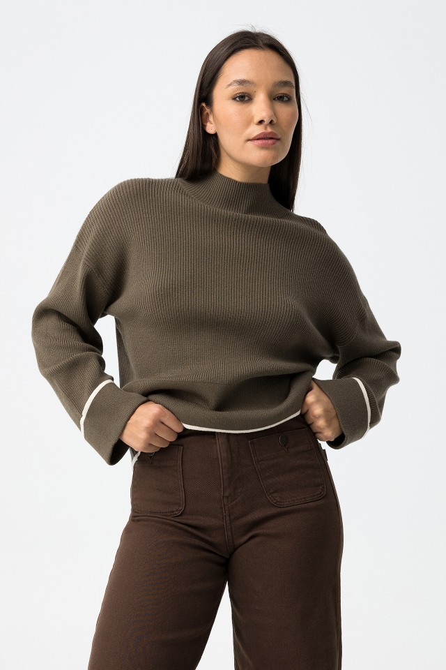 Contrast Striped Sweater