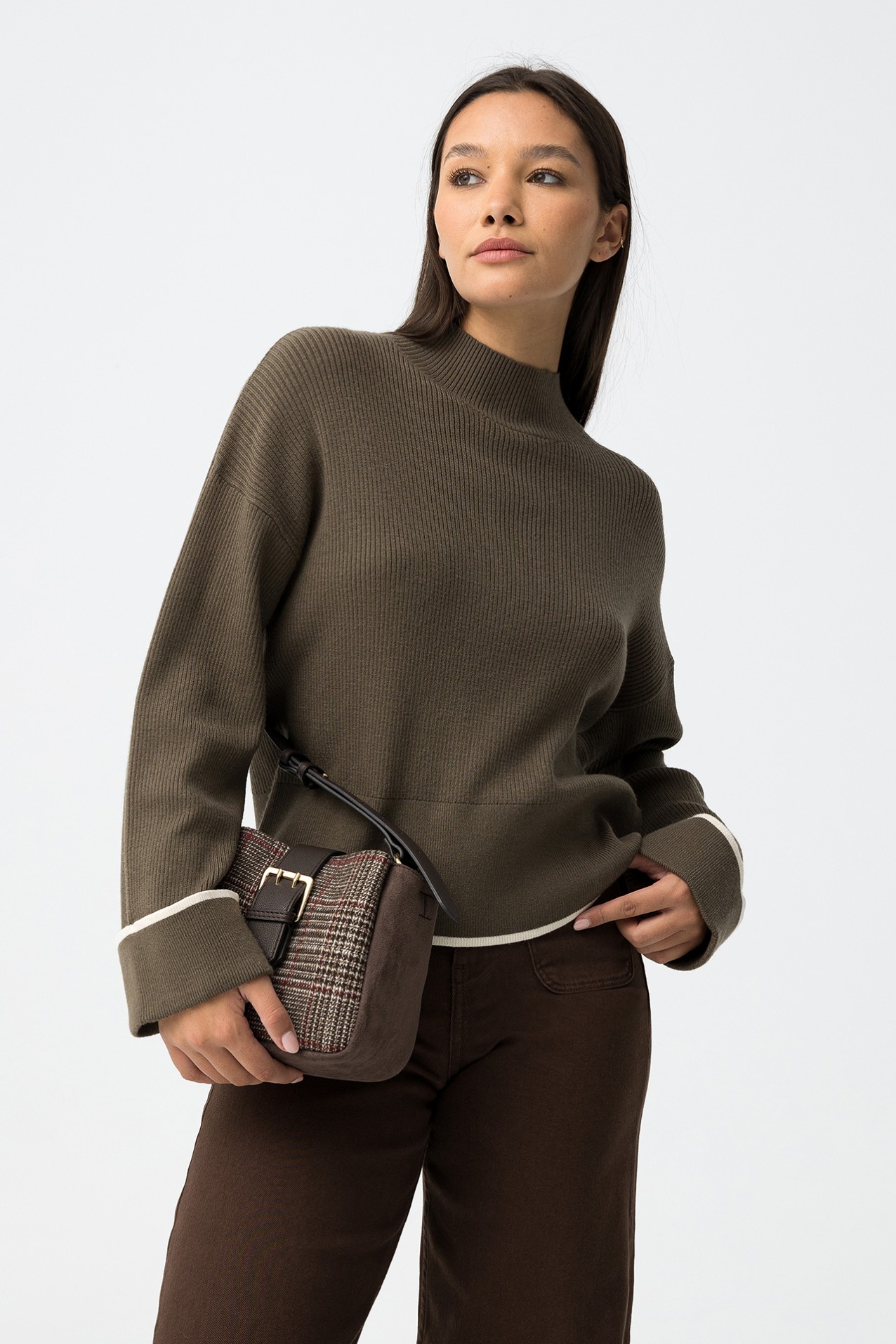 Contrast Striped Sweater