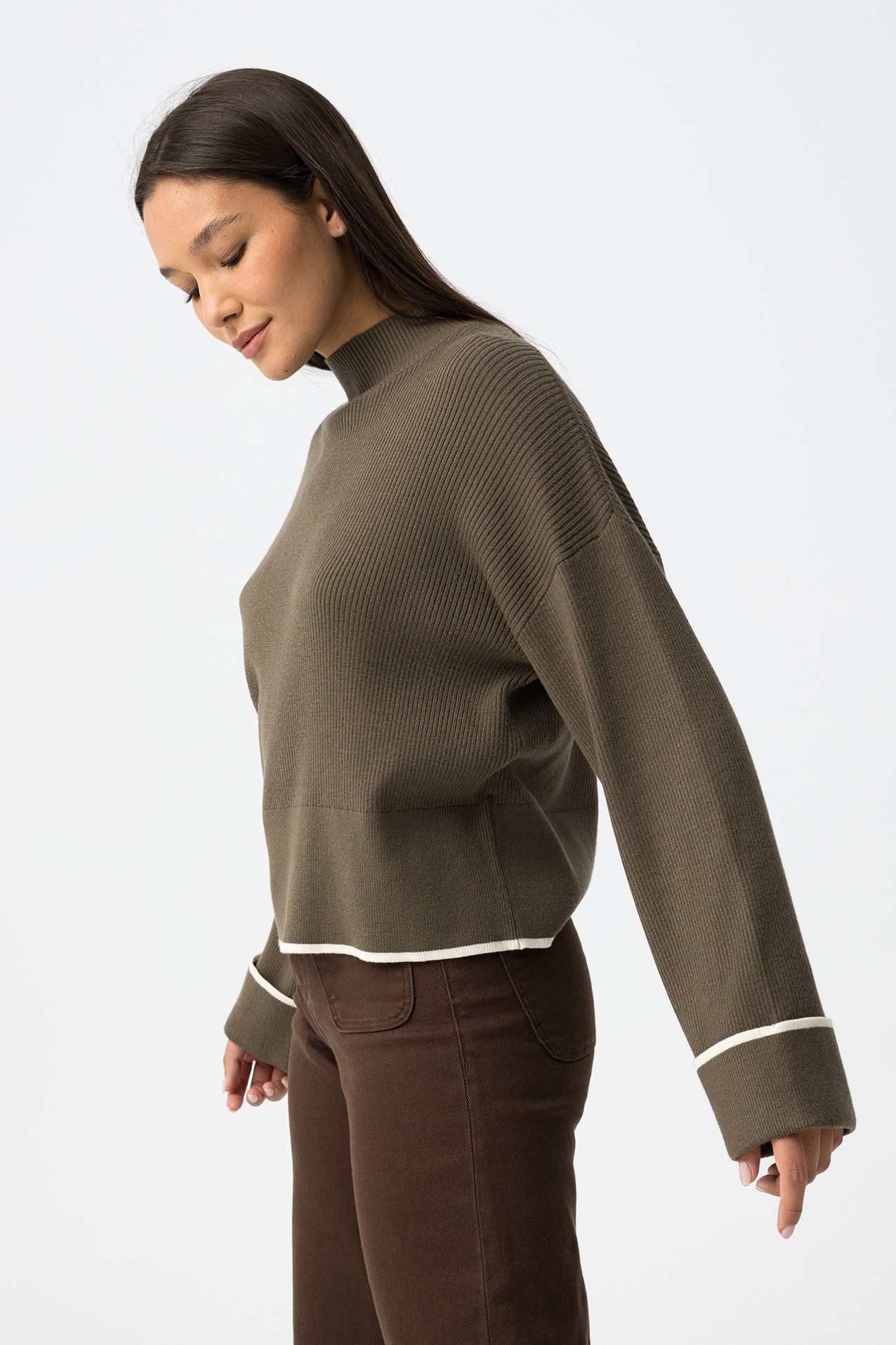 Contrast Striped Sweater