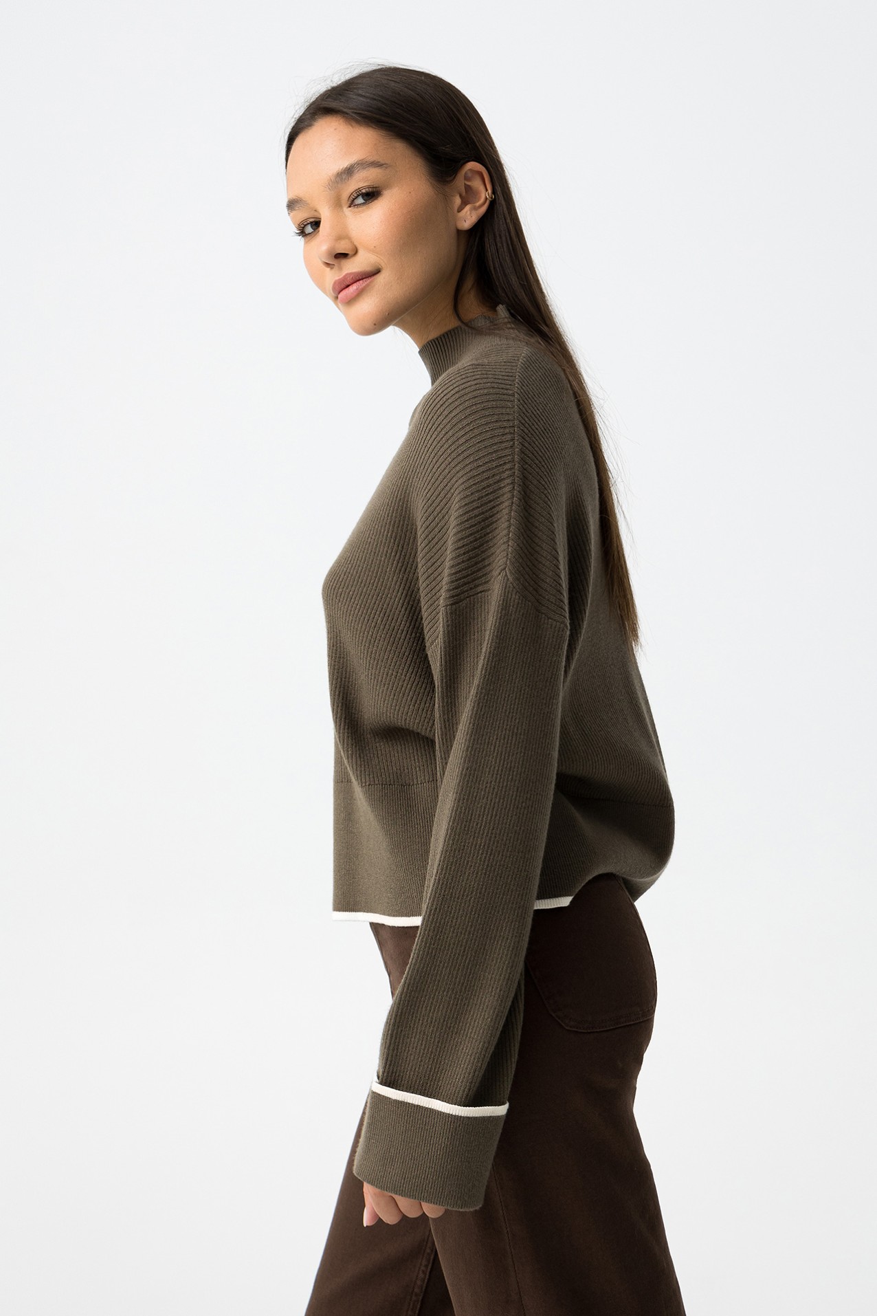 Contrast Striped Sweater