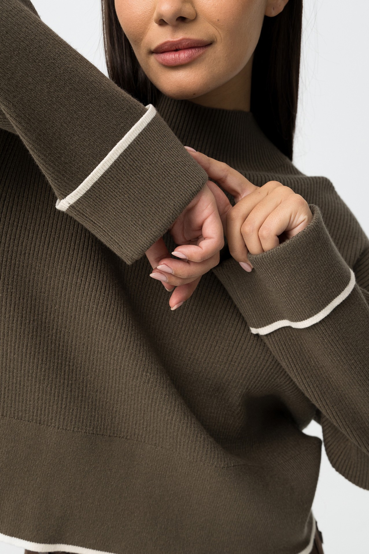 Contrast Striped Sweater