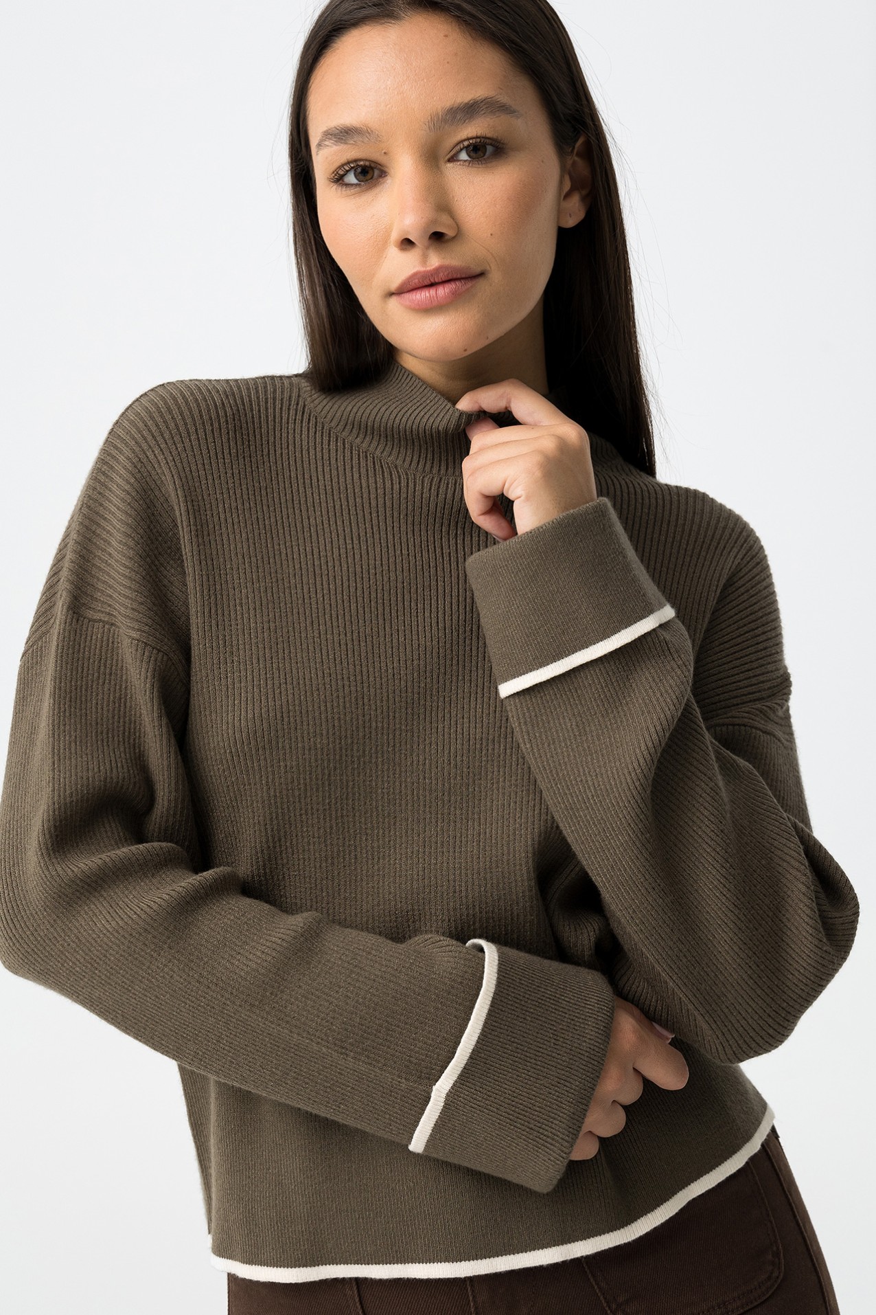 Contrast Striped Sweater