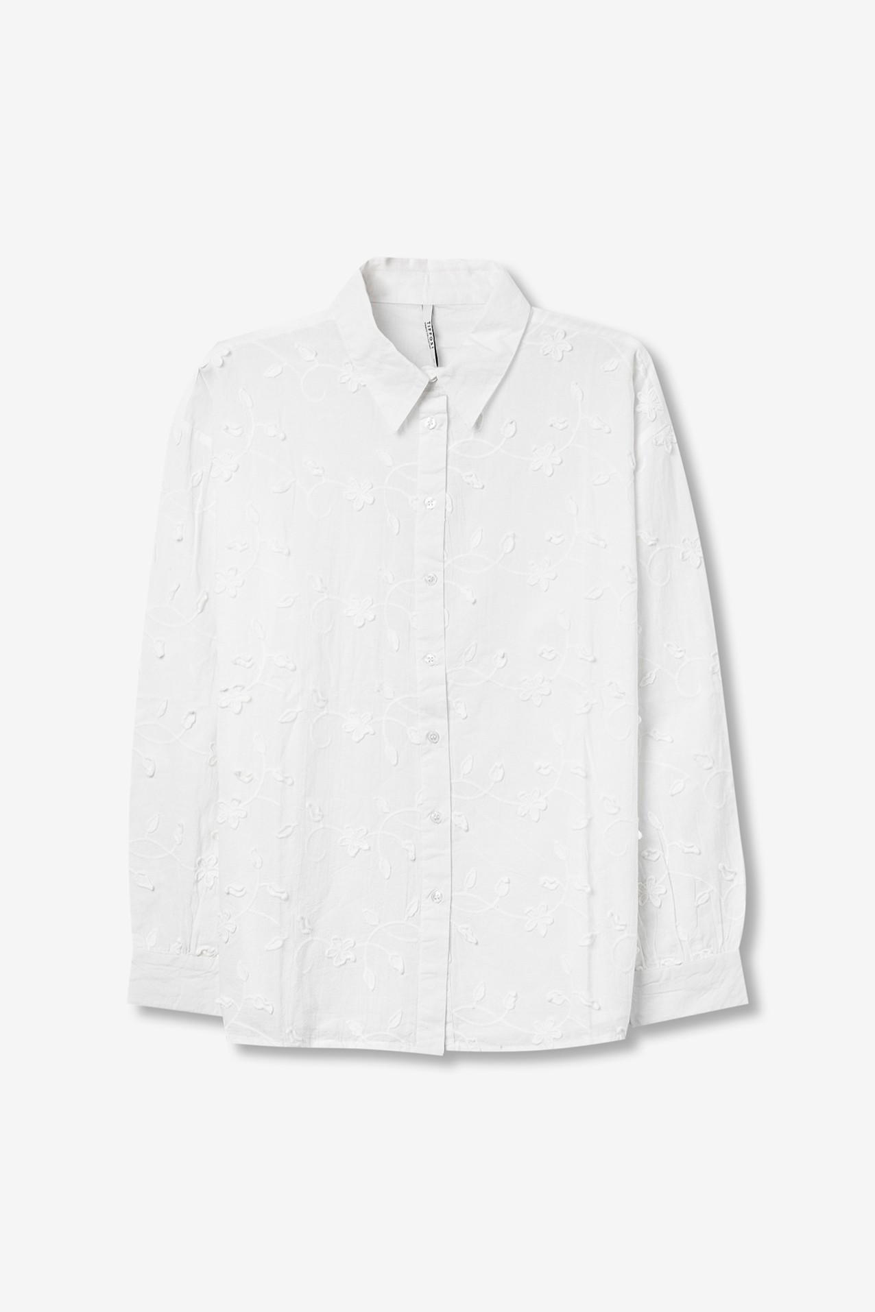 White Floral Long Sleeve Shirt