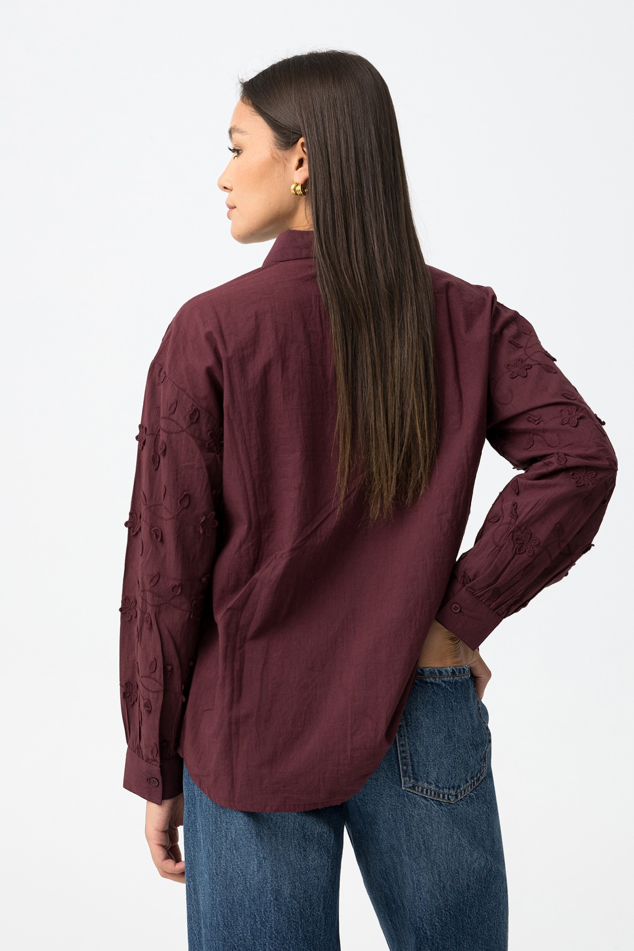 Burgundy Long Sleeve Shirt
