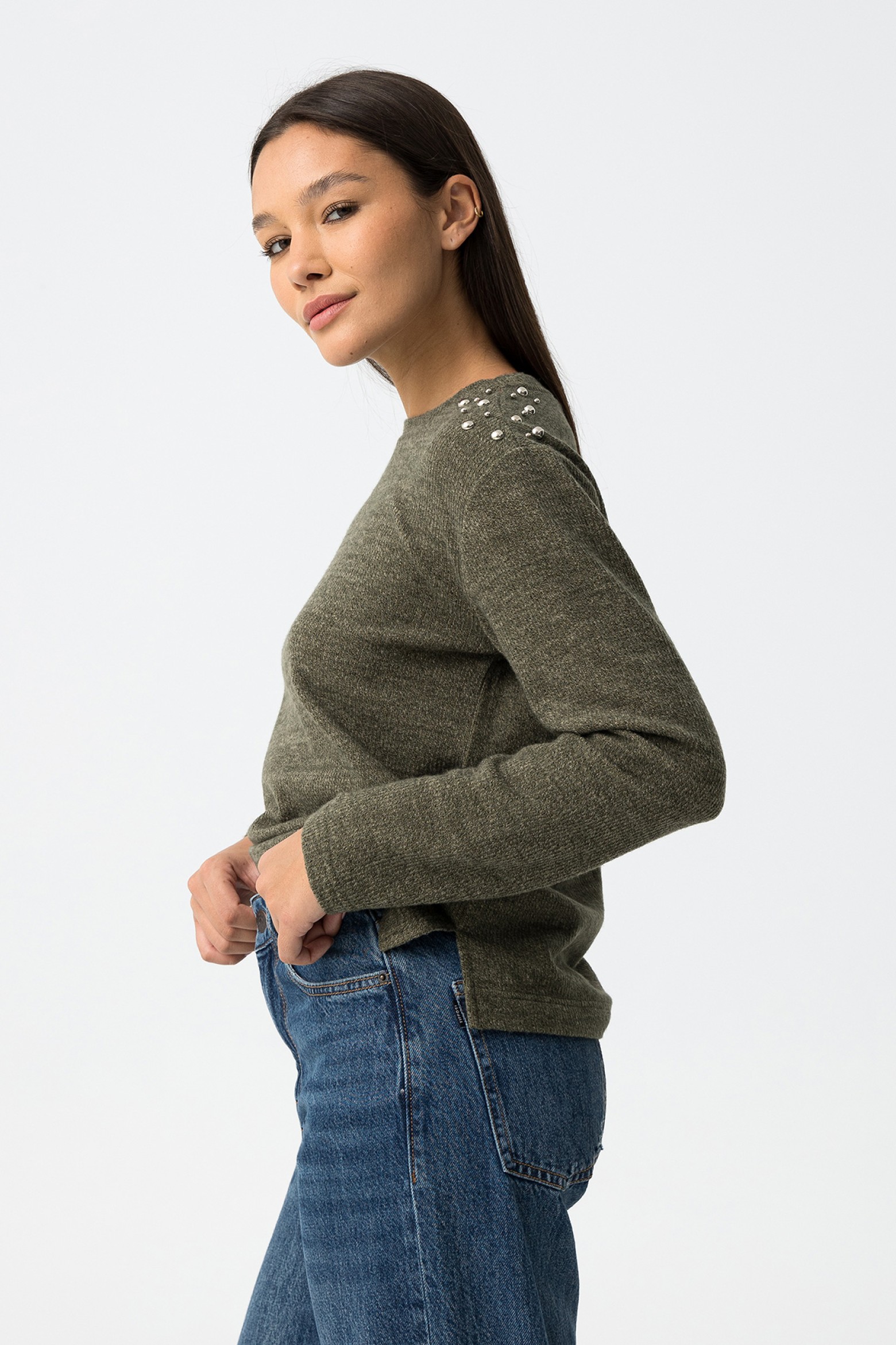 Embellished Knit Sweater