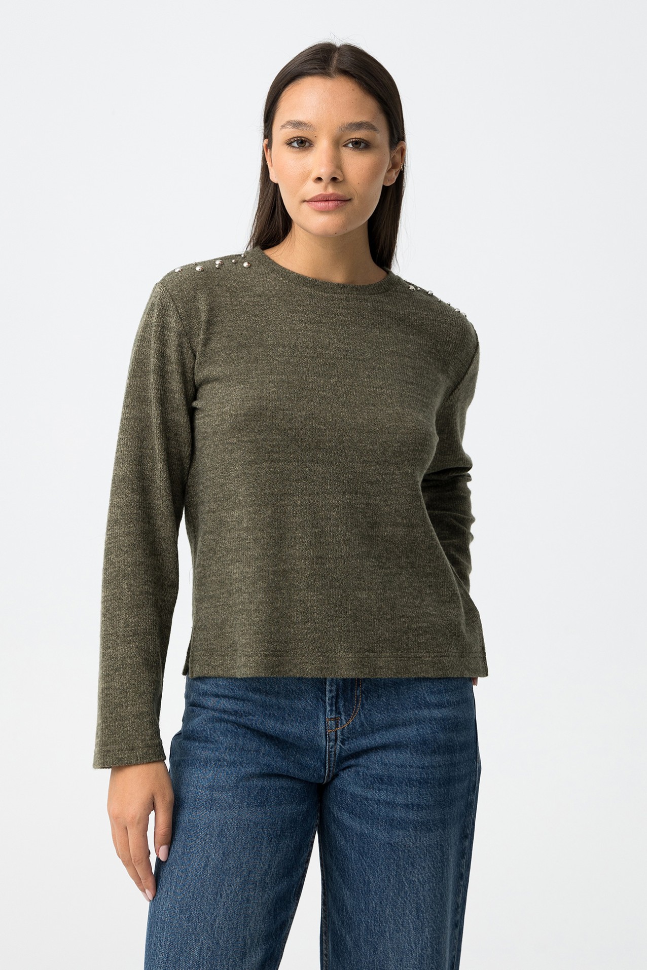 Embellished Knit Sweater