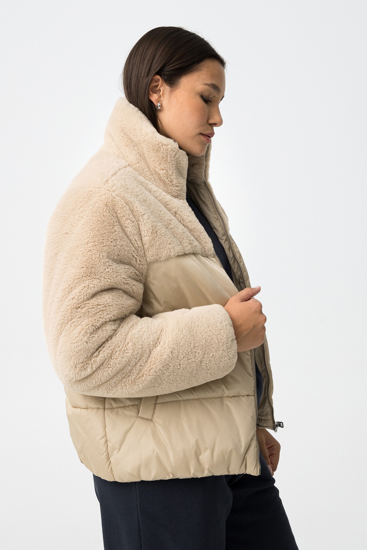 Relaxed Fit Combined Coat