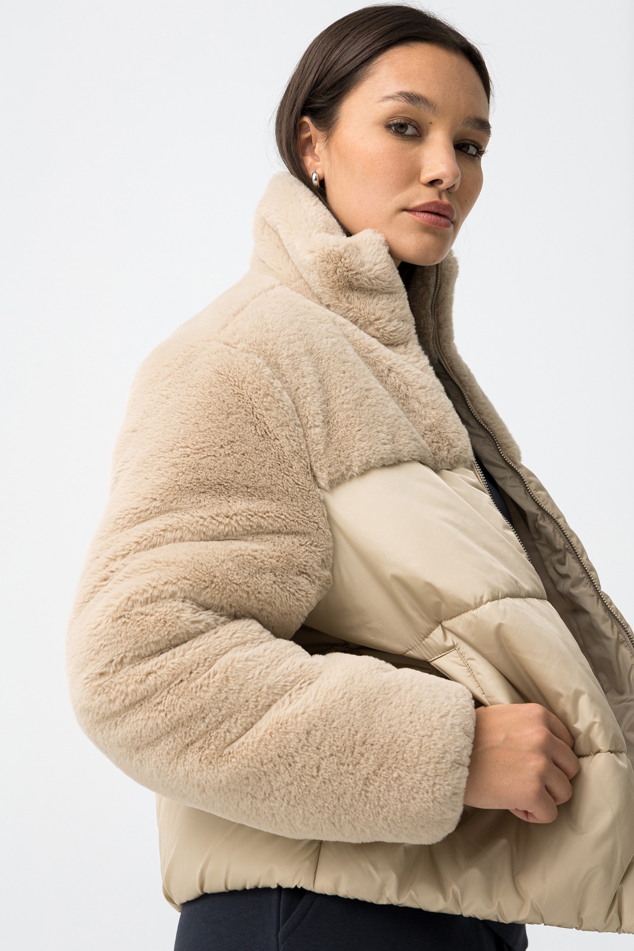 Relaxed Fit Combined Coat