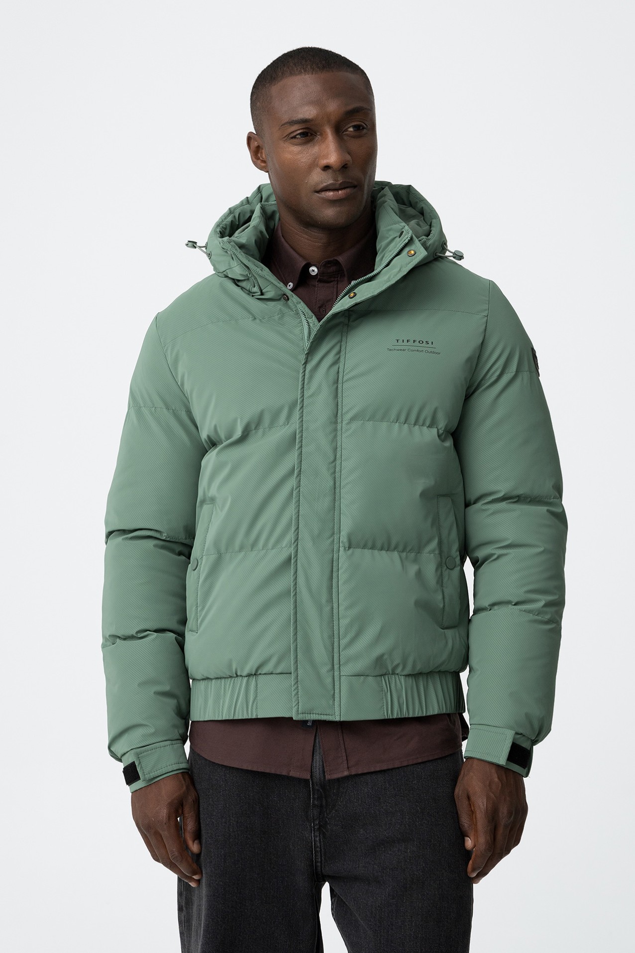 Chaqueta Acolchada con Capucha Removible