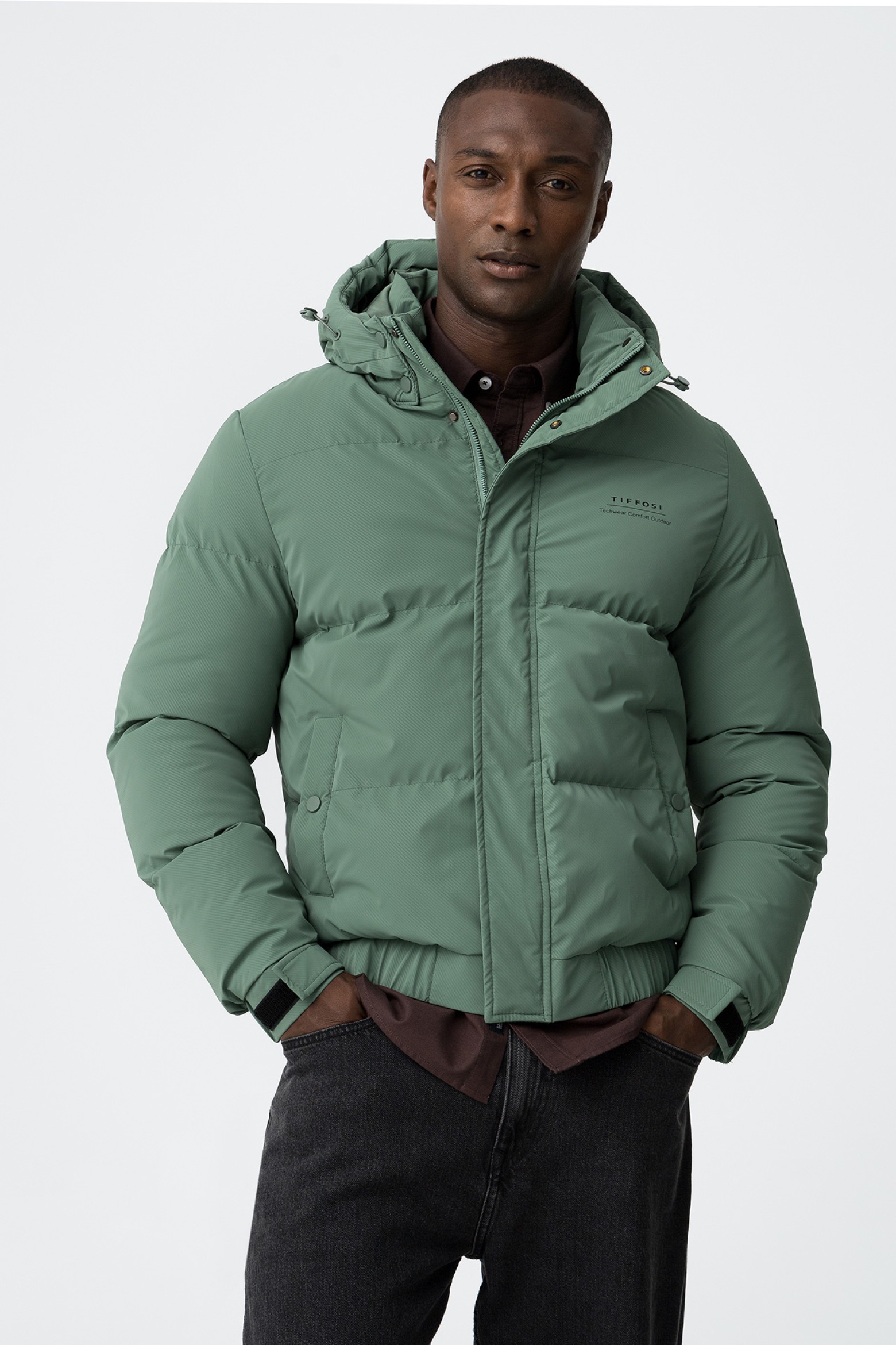 Casaco Acolchoado com Capuz Removível