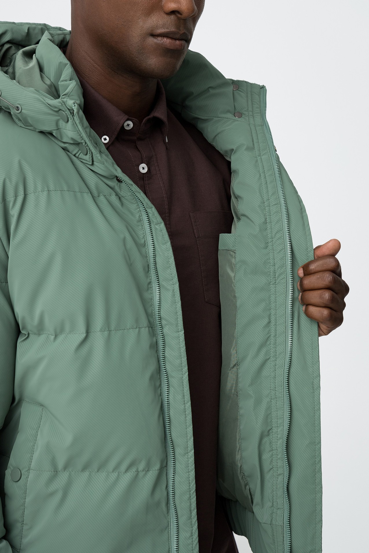 Chaqueta Acolchada con Capucha Removible