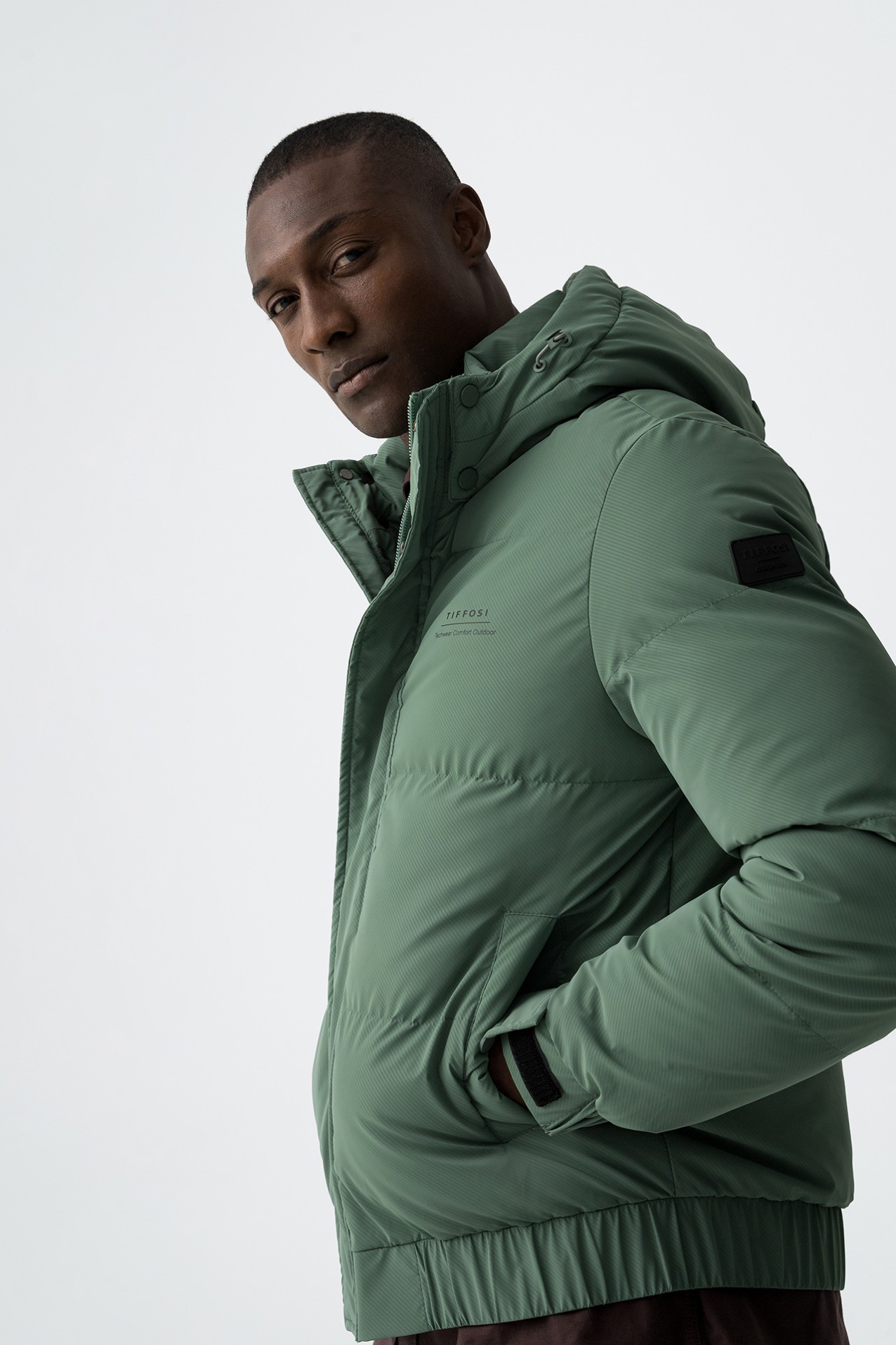 Chaqueta Acolchada con Capucha Removible