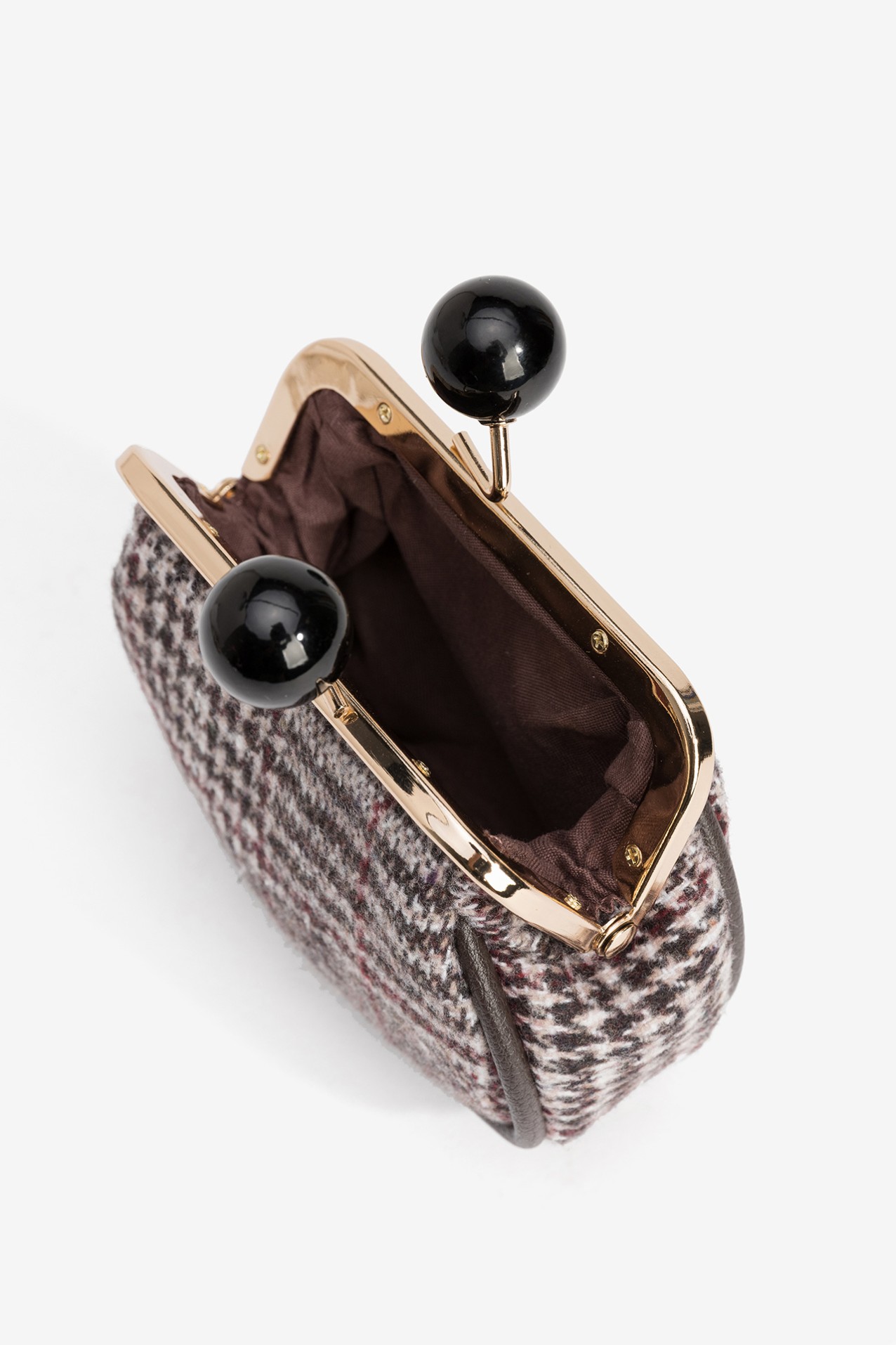 Porta-moedas xadrez elegante