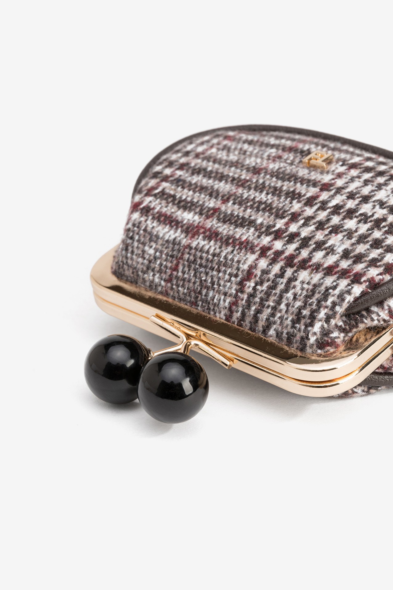 Porta-moedas xadrez elegante