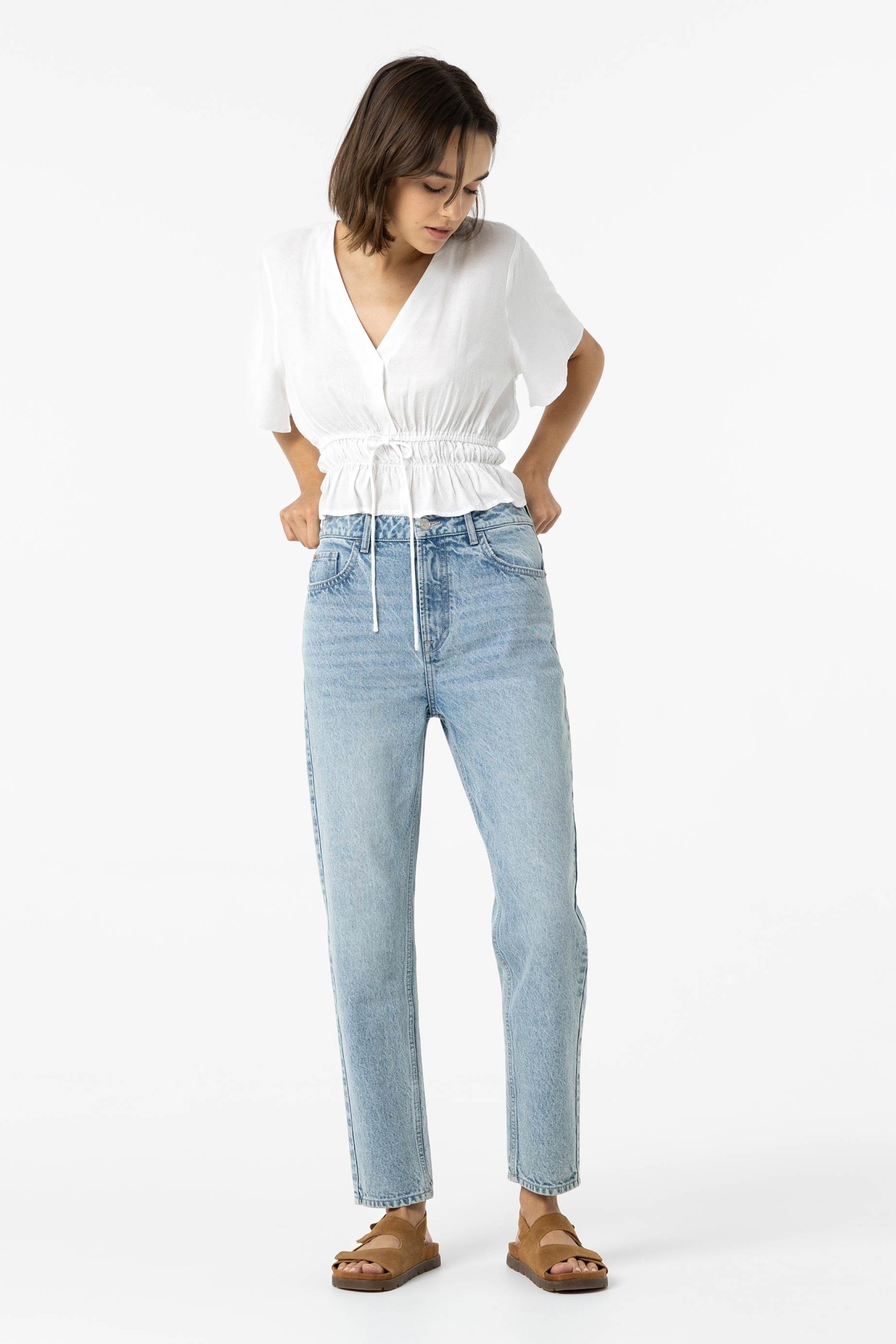 Tapered Fit Mom Jeans