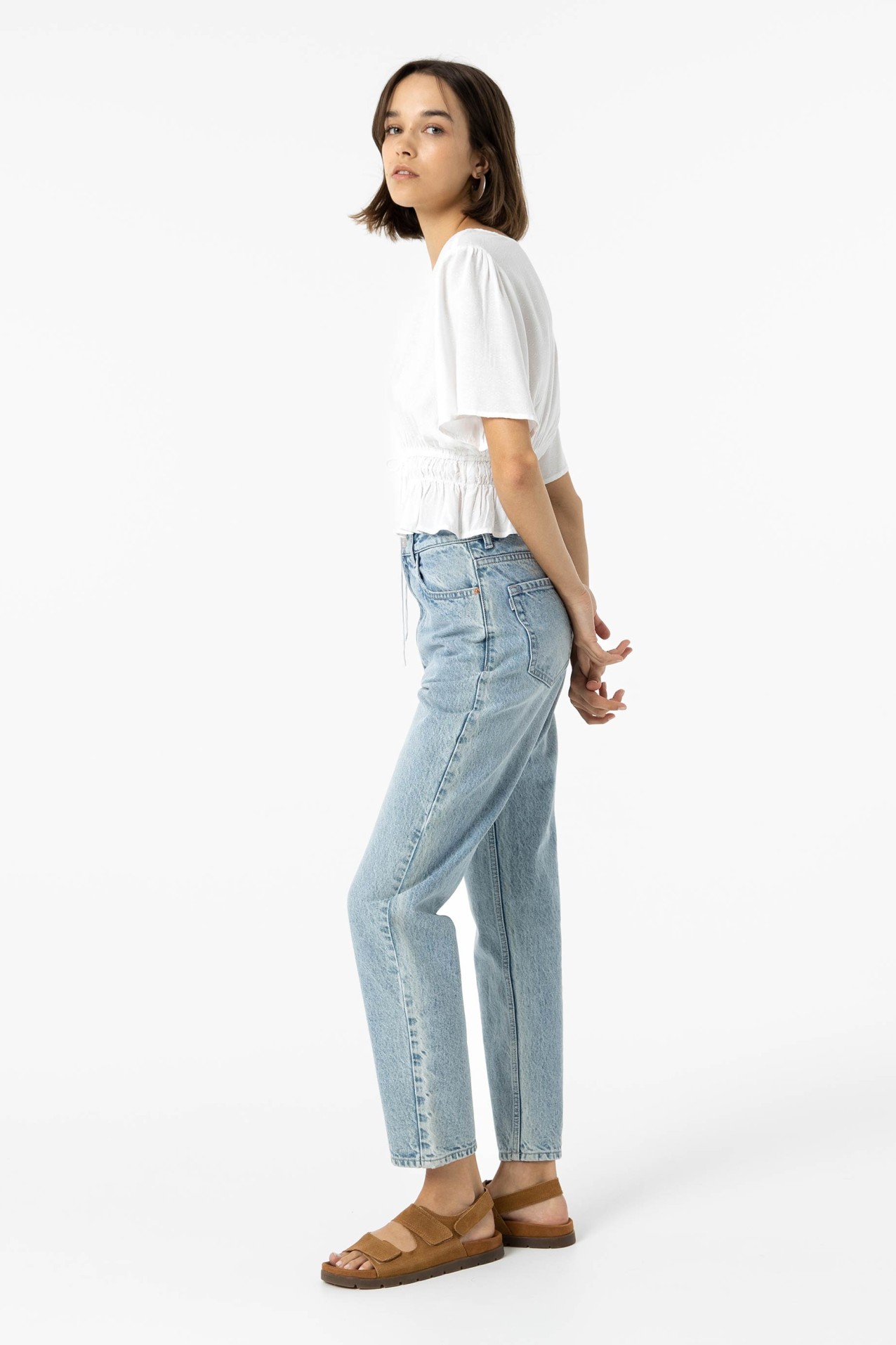Tapered Fit Mom Jeans