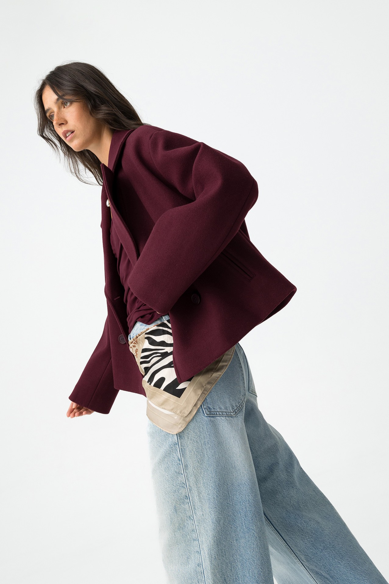 Relaxed Coat with Double Breasted